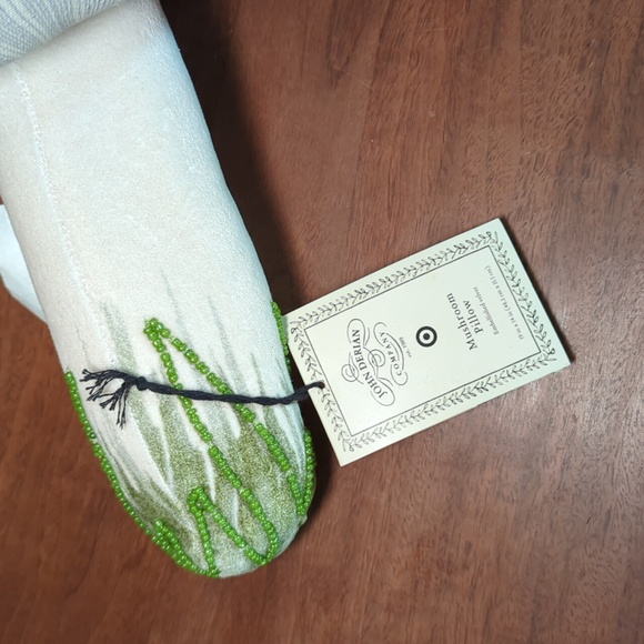 John Derian x Target 17”x14” Beaded Mushroom Novelty Plush Pillow Brown New - Picture 5 of 5